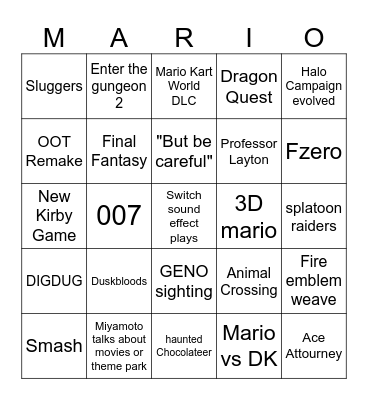 June Direct Mr. Mutton Bingo Card