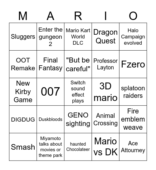 June Direct Mr. Mutton Bingo Card