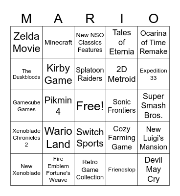 6.9.2026 Bingo Card