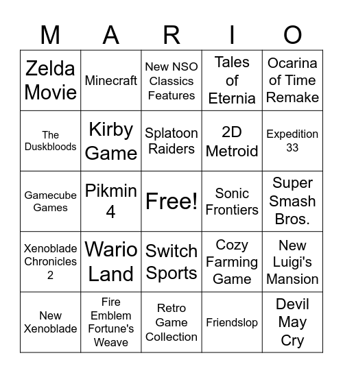 6.9.2026 Bingo Card