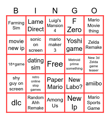 Switch direct 09/06/2026 Bingo Card