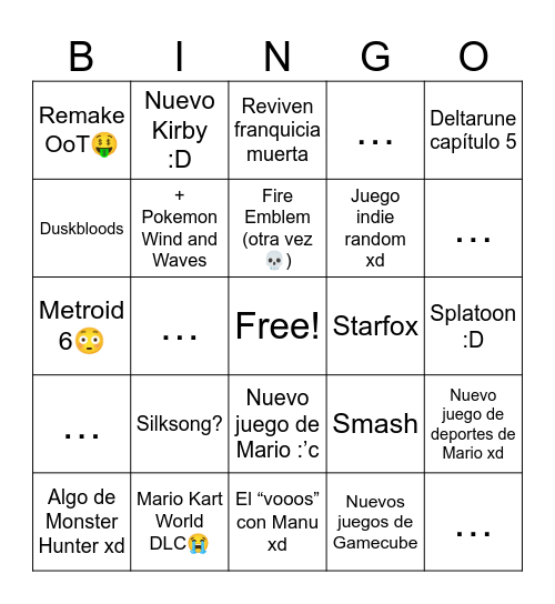 Direct🤑 Bingo Card