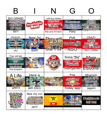 Feeling Fine 69 Nin Direct 6.9.2026 Bingo Card