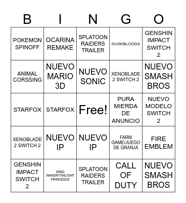 Direct 2026 Junio Bingo Card