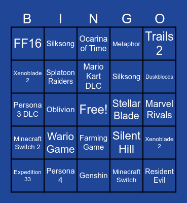 Direct Bungo Bingo Card