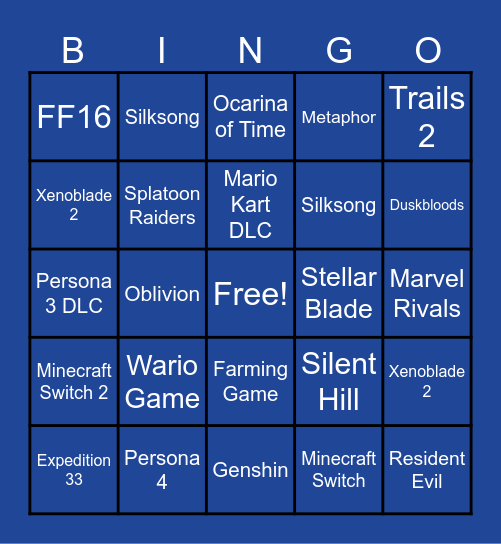Direct Bungo Bingo Card