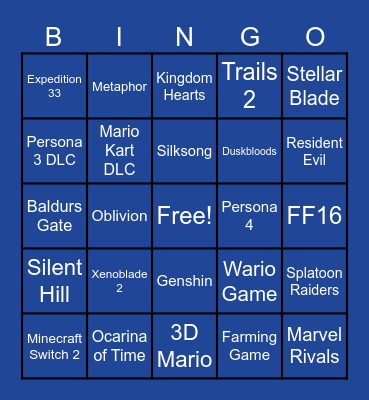 Direct Bungo Bingo Card