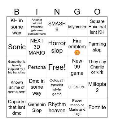 HOPIUM DIRECT Bingo Card