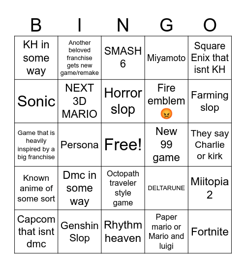 HOPIUM DIRECT Bingo Card