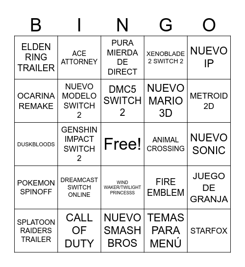 IdolDirect Junio 2026 Bingo Card