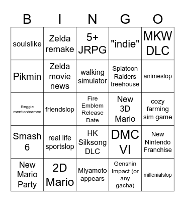 6/9 Direct Bingo Card