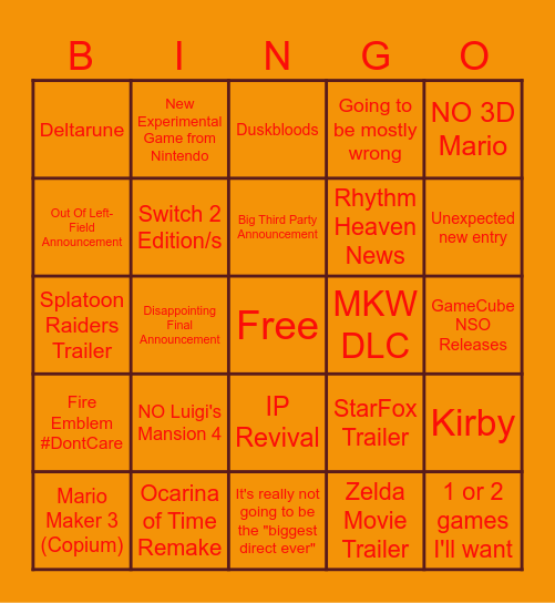 6.9.26 Direct Bingo Card