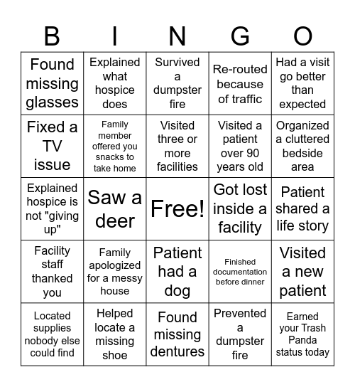Happy CNA Week! Bingo Card