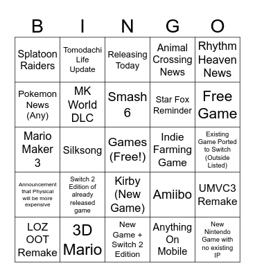 Direct Bingo Card