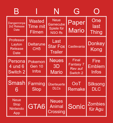 Direct Bingo Card