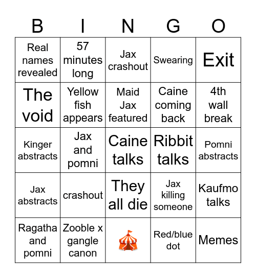 TADC 9 bingo Card