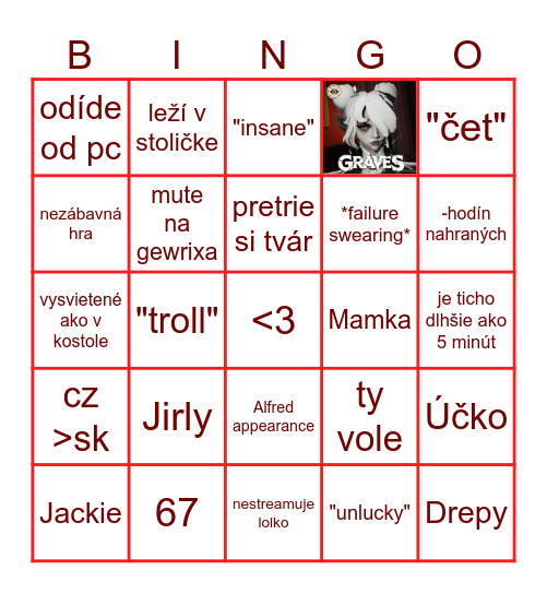 David na druhú Bingo v.2 Bingo Card