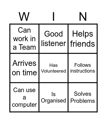 Employability Bingo! Bingo Card