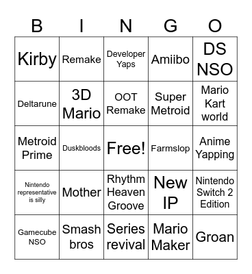 Direct Bingo Card