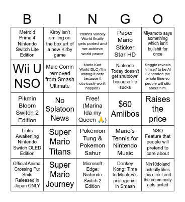 Direct bingo Card