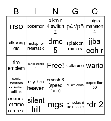 6.8.26 Bingo Card