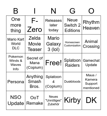 Bingo Card