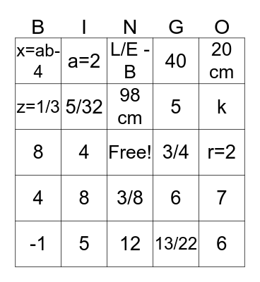 Valentine's Bingo Card