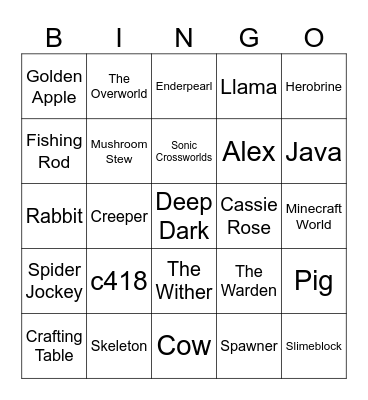 Thierry Minecraft (Round 2) Bingo Card