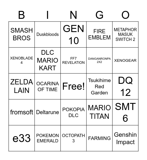 DIRECT HARI INI Bingo Card
