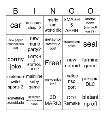 DIRECT BINGO JUNE 2026 Bingo Card