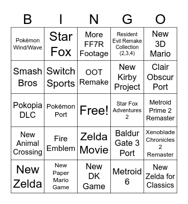 Direct 09/06 Bingo Card