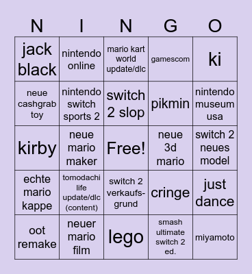 yu und klees bingo Card