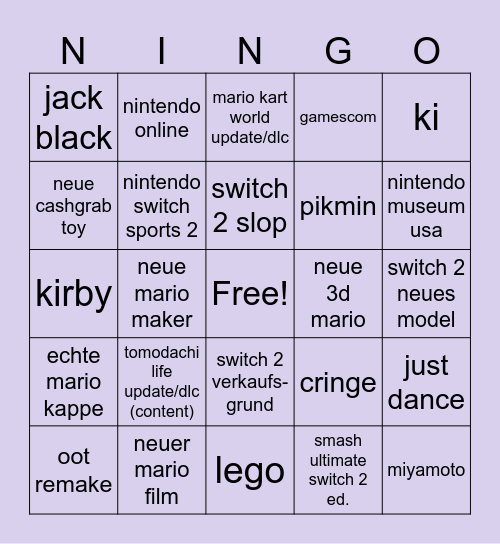 yu und klees bingo Card