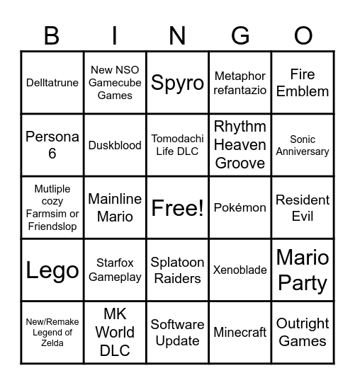 June 2026 Direct Bingo Card