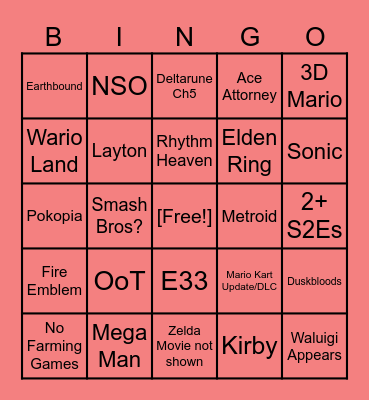 NDirect 6/9Predictions Bingo Card