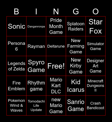 Predictions Bingo Card