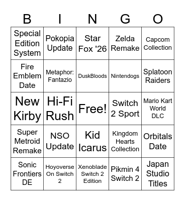 Summer Direct Bingo Card