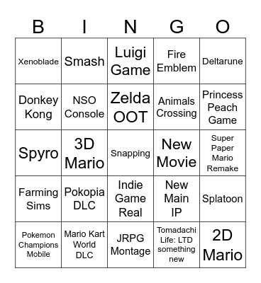 Direct Bingo Card