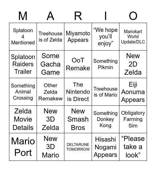 6/9/26 Direct Bingo Card