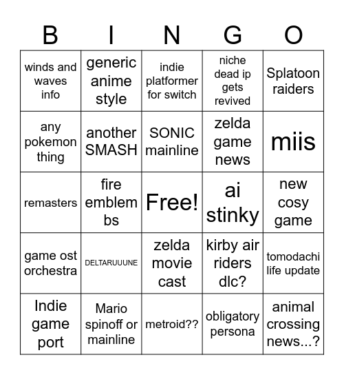 Direct bingo Card