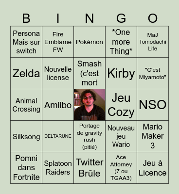 Nintendo Direct 6-9-2026 Bingo Card