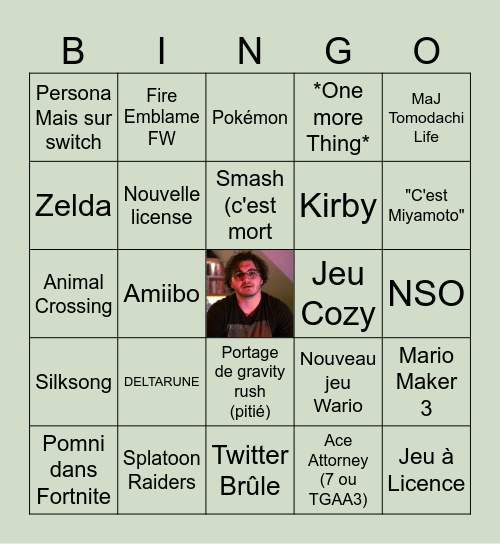 Nintendo Direct 6-9-2026 Bingo Card