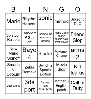 Direct Bingo Card