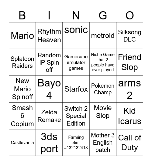 Direct Bingo Card