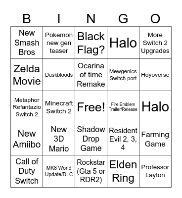 Direct Bingo 06.09.26 Bingo Card