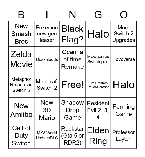 Direct Bingo 06.09.26 Bingo Card