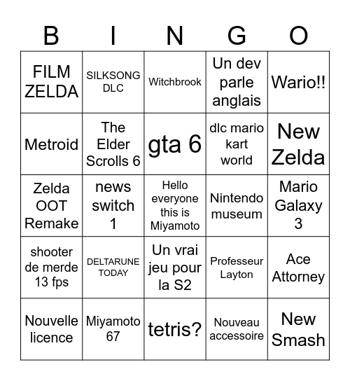 direct 09/06 Bingo Card