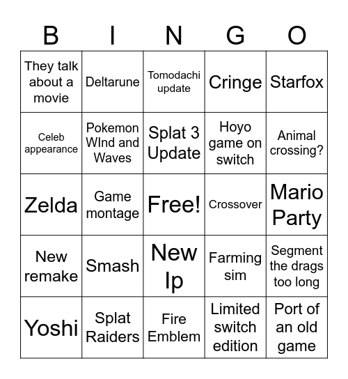 Direct Bingo Card
