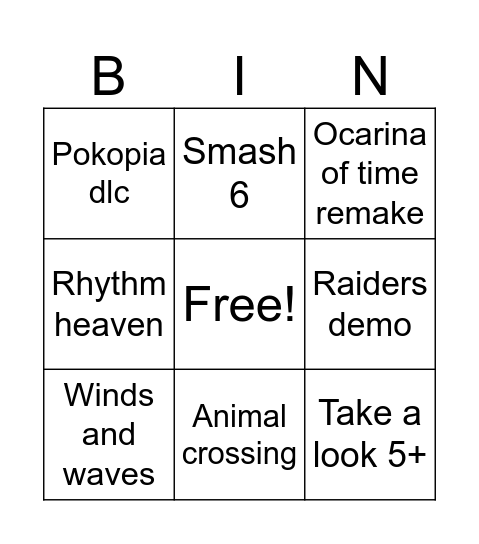 Bingo Card