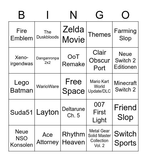 June 2026 Direct Bingo Card
